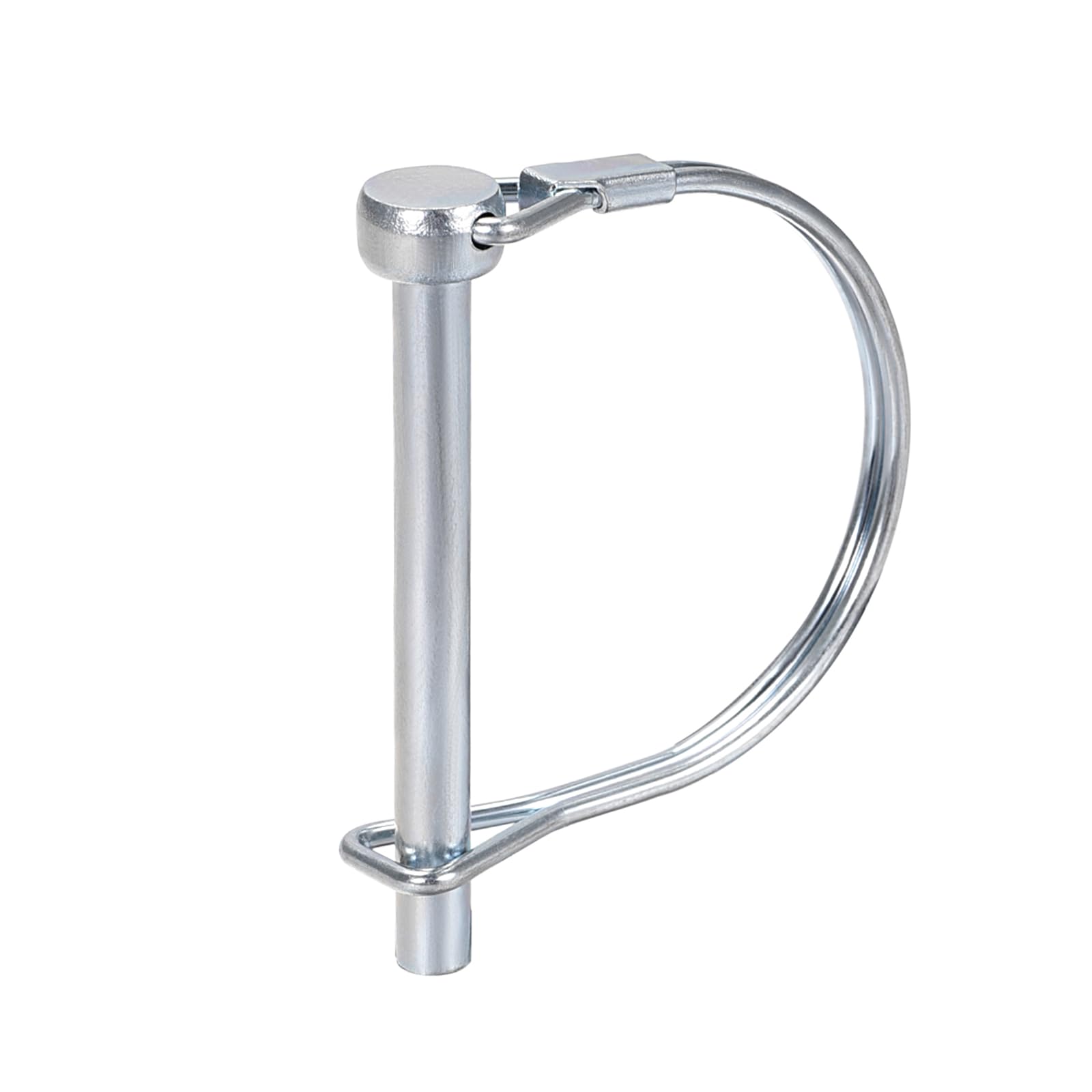 DTGN 6mm x 60mm (DxL) Shaft Locking Pin - 1Pack - Good for Farm Trailers Lawn - Carbon Steel Round Trailer Coupler Pin - Silver Tone