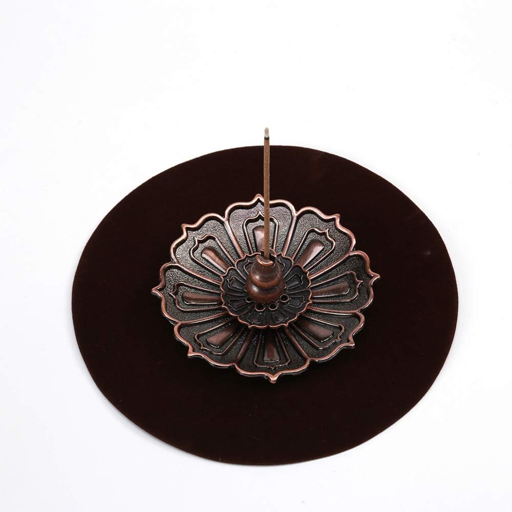 LamDawn 3-in-1 Incense Burner Incense Stick Holder for Use with Resin Granular Powder Cone or Coil Incense (Bronze, Non-Magnetism)