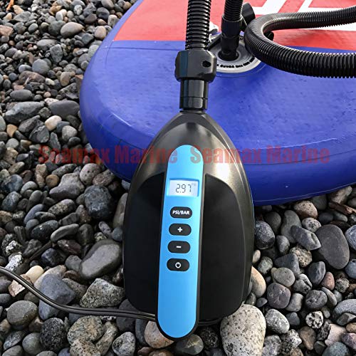 SEAMAX SUP Electric Air Pump for Inflatable Paddle Board, Max 20 PSI and Additional 5 Valve