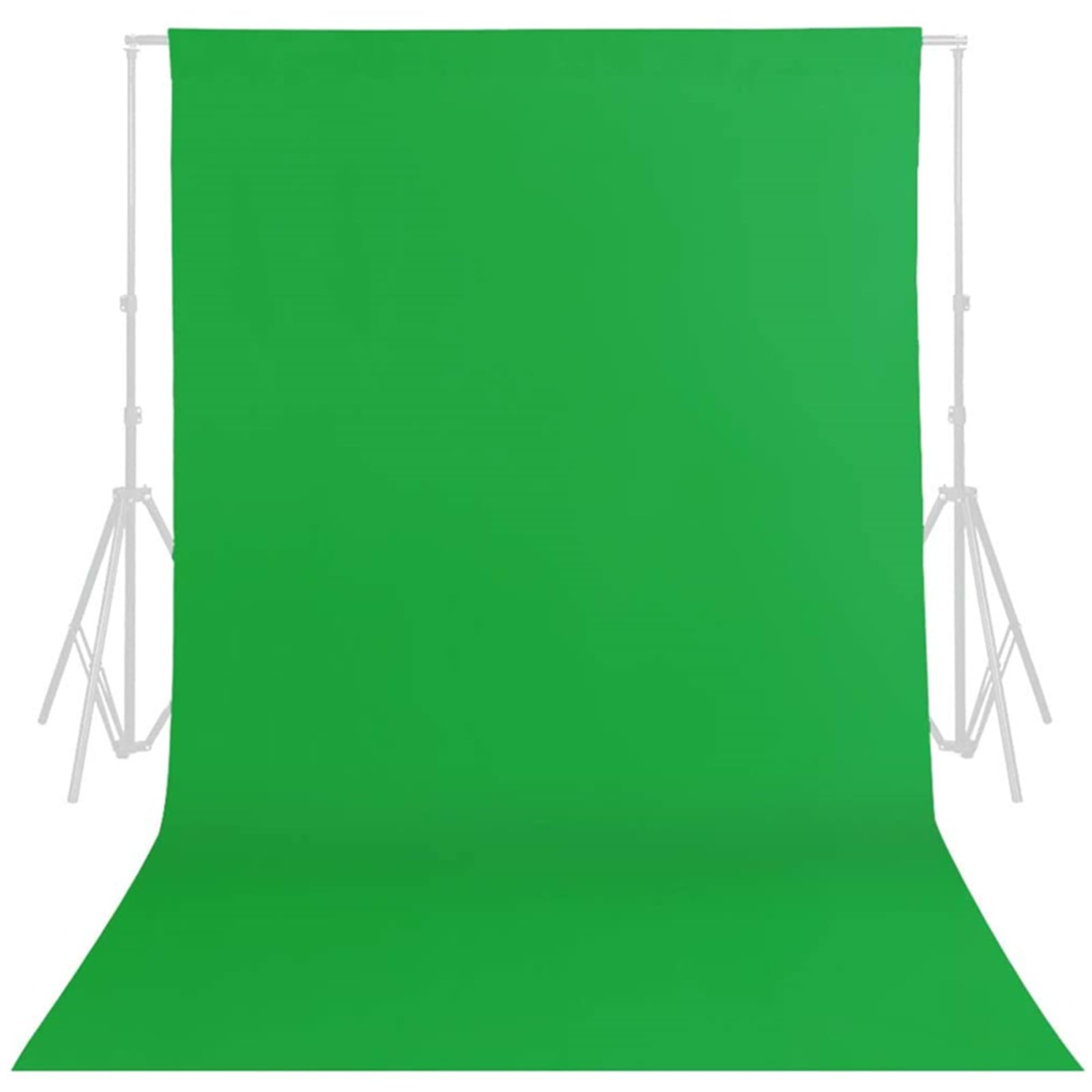 Green Screen Backdrop, 2M x 3M(6.6ft x 9.8ft) Portable Background, Large Green Chromakey Muslin Collapsible Photography Backdrop for Photo Studio, Live Streaming, Zoom Meeting, Gaming