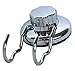 SUPER DUTY Twist-to-Lock Suction Cup Robe & Towel Hook - For Bathroom, Kitchen, Pool - Stainless & Chrome