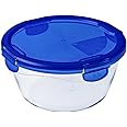 Pyrex Cook & Go Rectangular Glass Food Storage Container/Roaster with airtight and Leakproof 4 Clip Locking lid – Oven, Freezer and Microwave Safe - 20x9 cm - 1,60L