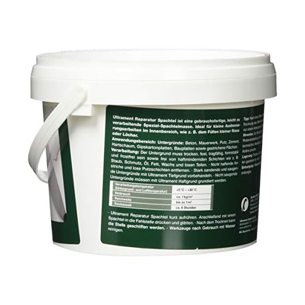 Ultrament Reparatur Spachtel, Schimmelschutz, weiß, 1 kg – Bild 3