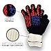 Heat Resistant Gloves, for Temperatures Up To 999°F, Hand Protection For Cooking, Baking, Fireplace, Smoker, Grilling & Barbecue, Fire Proof Kitchen Gloves For Handling BBQ, Pots & Pans (Black-red)