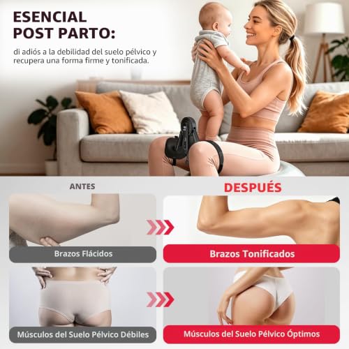 Kegel Thigh and Pelvic Floor Exerciser for Women and Men, LED Display | Resistance 0–61 kg, Buttocks and Inner Legs, Home Gym, 360° Training Thigh Master
