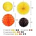 Happy Fall Thanksgiving Day Party Decorations Orange Yellow Brown Lanterns Paper Tissue Pom Poms Paper Fans For Autumn Harvest Birthday Happy Fall Party Supplies