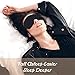 SZTROKIA Sleep Mask, Comfortable Natural Silk Eye Mask, Blindfold Sleep Mask for Travel and Office, Adjustable Strap