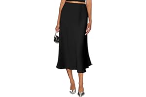 Yewanka Women's Silk Satin Midi Skirt Elastic High Waisted A-Line Cheetah Print Leopard Long Skirts for Women Trendy