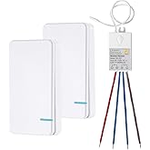 Thinkbee MINI Wireless Lights Switch Kit, No Wiring Quick Create or Relocate On/Off Switches for in-/Outdoor Lamps up to 1000