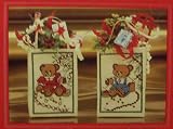 Office Product Christmas Bear Popcorn & Cranberry Counted Cross Stitch (Madison Avenue Totes) Craft Kit Book