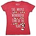 Disney Mickey Mouse Christmas Best Time Of The Year Juniors T-shirt