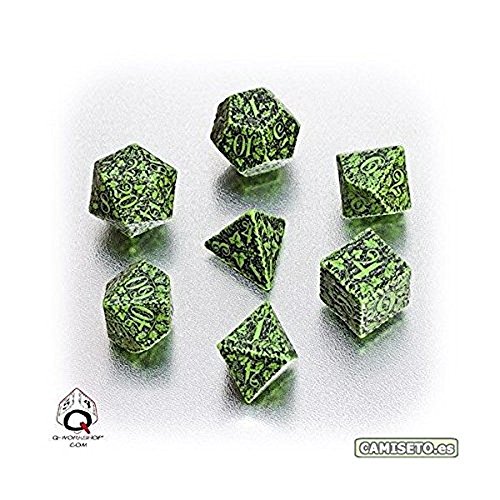 Q Workshop Forest 3D Dice Set, Green/Black