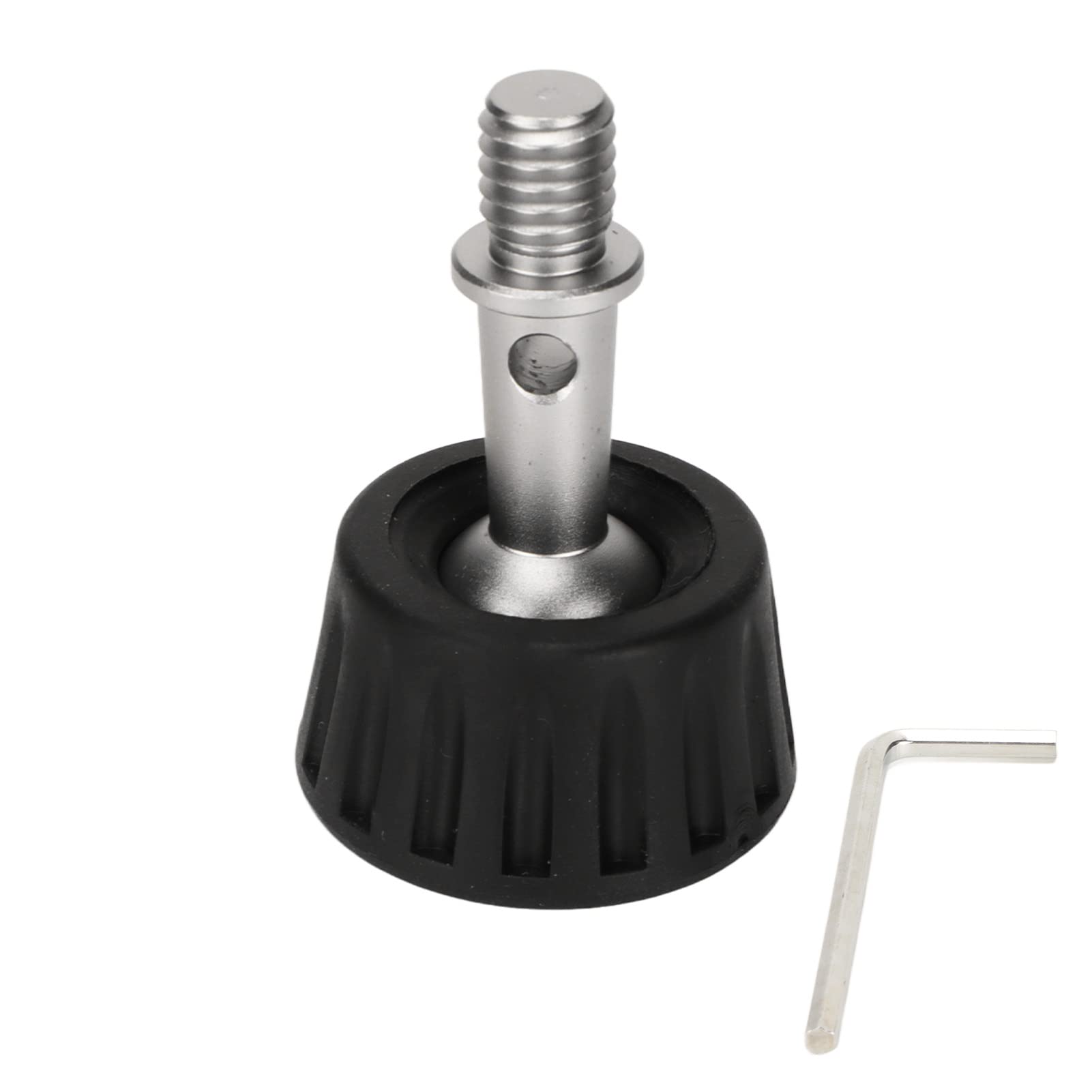 Tbest Monopod Rubber Foot Pad,34mm Tripod Foot Pad Rubber Stainless Steel 360 Degree Rotating Monopod Leg Pad Replacement for Outdoor Shooting