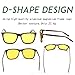 HD Night Vision Polarized Sunglasses Square Yellow Lens Aluminum Magnesium Temple Spring Hinges Driving Sun Glasses Men Women Classic Retro Glasses (Yellow Lens/Leopard Frame)