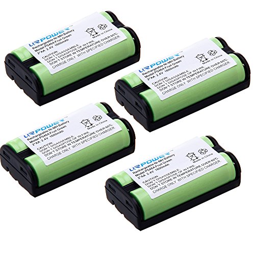 URPOWER® 4 Pack 1600mAh Cordless Telephone Replacement Battery for Panasonic HHR-P546A Compatible for Vtech 2430 2431 2433 2460 2461 2467 2480 2481 2489 2621 2