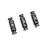 50pcs Cord Lock Ends 3mm Double Hole Fastener