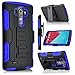 LG G Vista Case, StarShop iRobot Dual Layer Holster Case with Kickstand and Locking Belt Swivel Clip + Premium HD Screen Protector Blue