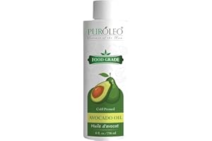 PUROLEO Virgin Avocado Oil 8 fl oz / 236 mL – Food Grade Almond Oil | Cold-Pressed for Cooking, Salads & Everyday Kitchen Use