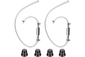 GENERIC 2 PCS Universal Brake Fluid Deflerator, Brake Bleed Hose, Brake System Bleeding Tools, Auto Motorcycle Clutch One-Way Check Valve Tube Deflation Tool Kit Hose with Metal Clamp