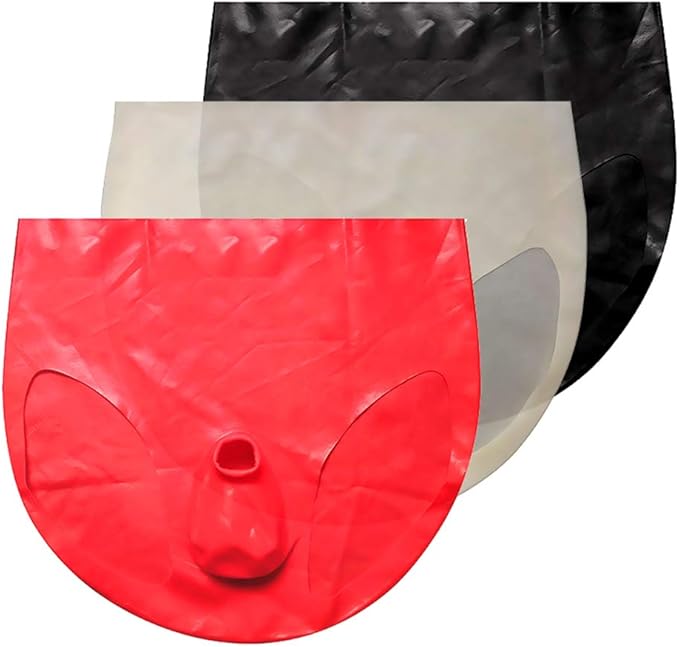 EXLATEX Mens Latex Rubber Panties Shorts with Ball and Half Sheath Cut