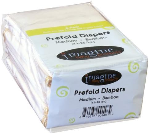 Smart Fit Prefold Diapers (Bamboo, Medium)
