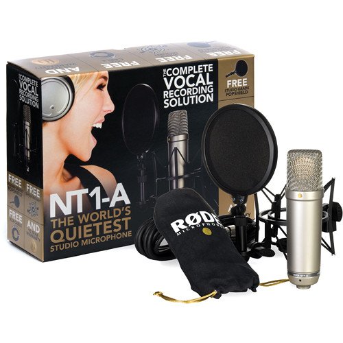 Rode NT1-A Complete Vocal Recording Solution with Acoustic Reflection Filter and Tripod Mic Stand Kit