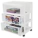 IRIS Wide 3-Drawer Cart, White