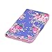 iPhone 8 Plus Wallet Case, iPhone 7 Plus (5.5 Inch) Case, JanCalm [Card/Cash Slots] [Wrist Strap] Design Dual- Use Flip Pattern Premium PU Leather Fold Wallet Pouch Cover + Pen (Purple and Flower)