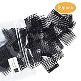 combs plastic clips convenient for hair full lace wigs cap accessories styling tools (black)