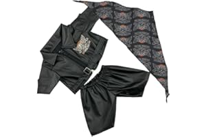 PLUSH TOYS WONDERLAND Biker King of The Road Outfit for Stuffed Animal Buddy Bear - Fits Most 14"-18" Plush Soft Toys Adorable Bike Rider Costume Plushie Teddy Bear, Ideal Gift for Kids