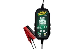 Battery Tender 5 AMP 12V Battery Charger and Maintainer - Automotive Smart Automatic Battery Charger for Cars SUVs and Trucks -Lead Acid, AGM, Gel, & Lithium - 022-0186G-DL-WH
