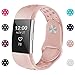 iGK For Fitbit Charge 2 Bands, Adjustable Replacement Sport Strap Bands for Fitbit Charge 2 Smartwatch Fitness Wristband Soft Silicone With Clsap Pink Small