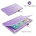 Case for All-New Amazon Fire HD 10 Tablet (7th / 9th Generation, 2017 / 2019 Release), Fingic Luxury Sparkly Folding Stand Cover with Stylus Holder Auto Wake/Sleep Smart Case for Fire HD 10.1 , Purple