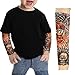 2 Pieces Small Size Fake Nylon Temporary Fake Tattoo Sleeves Arm Stockings Cover Goth Punk Cool