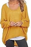Sarin Mathews Womens Casual Oversized Baggy Off-Shoulder Shirts Pullover Tops