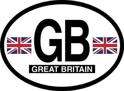 Flag It Great Britain Oval Decal for auto, Truck or Boat