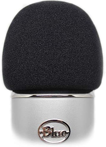 Foam Windscreen for Blue Yeti Microphone – Pop Filter comprised of High quality Sponge Materials that Filters Undesirable Recording and Background Noises – Black Coloration