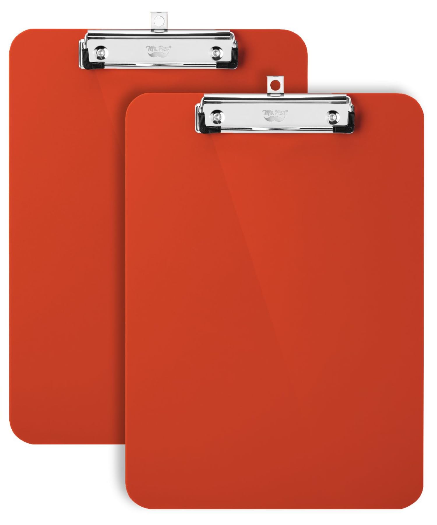 Mr. Pen- Plastic Clipboard, 12.5" x 9", 2 Pack, Red, for Kids & Adults, Clip Board, Teacher, Cute