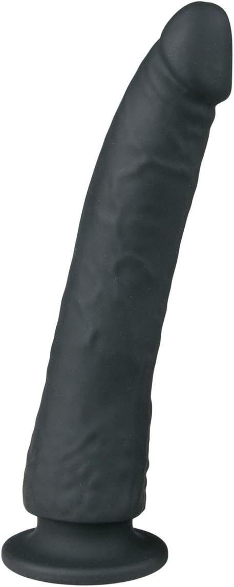 EasyToys Dildo Collection, Real Dong with Beautiful Acorn for Real Feel, 21 cm, Black, 100 Percent Phthalate-Free Soft PVC, Lifelike Realistic Dong with Suction Cup