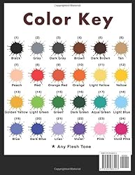 Large Print Color by Number for Adults - BLACK