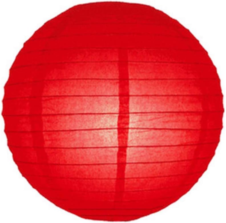 A Liittle Tree -Round Paper Lanterns Wedding Birthday Party Decorations (14 Inches /35 cm, Red)