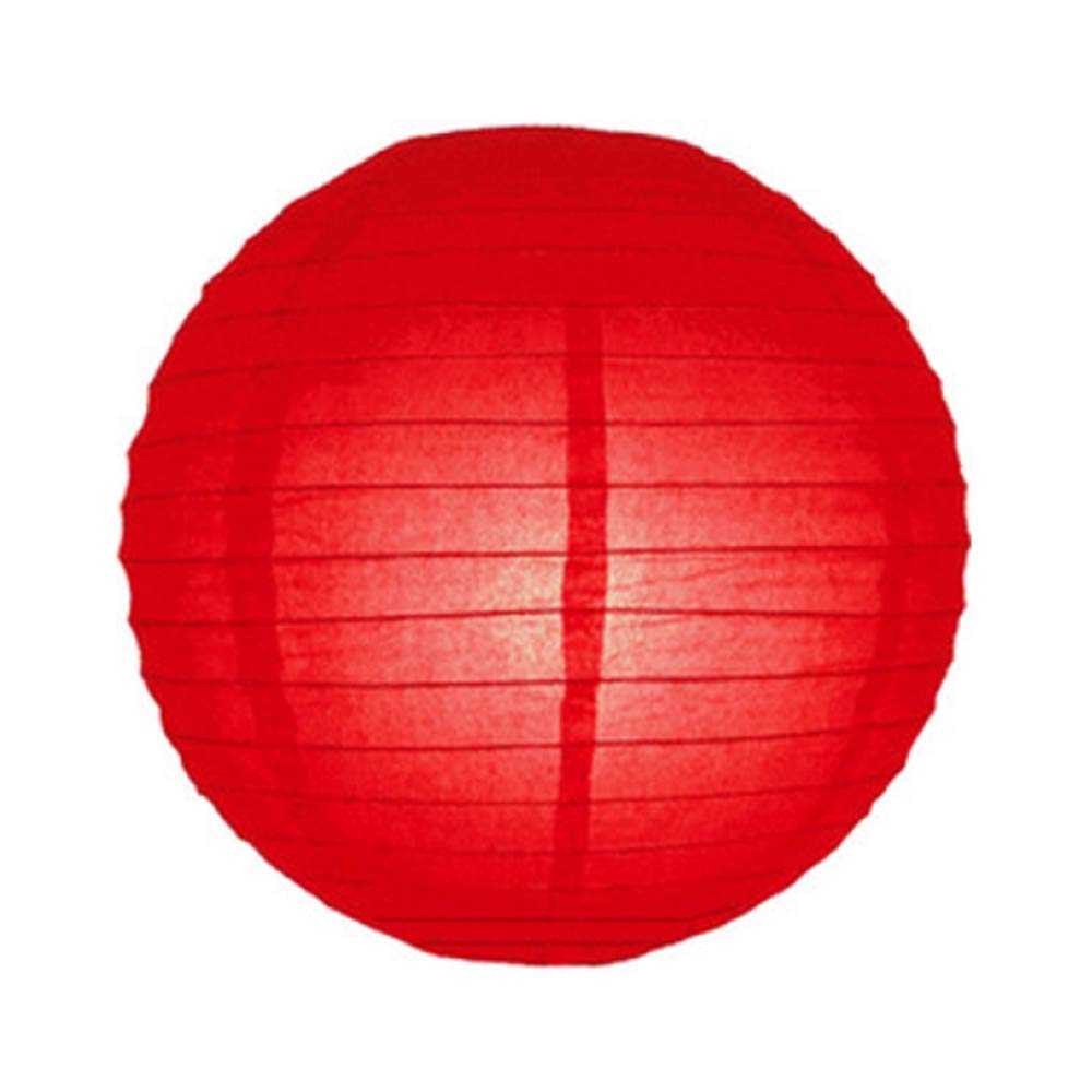 A Liittle Tree -Round Paper Lanterns Wedding Birthday Party Decorations (14 Inches /35 cm, Red)