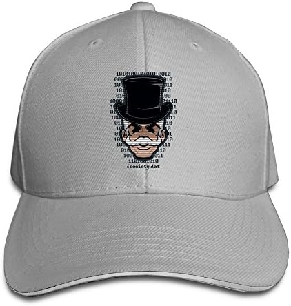Mr. Robot Mask Baseball Cap Sandwich Peak Ash