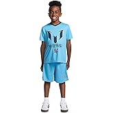 Messi boys Lifestyle Short Sleeve 2-piece Set, Slim-fit Jersey Set With Top & Shorts