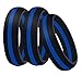 Globby Silicone Wedding Band Ring,3 Pack for Men and Women,Rubber Ring Band is Flexible and Comfortable