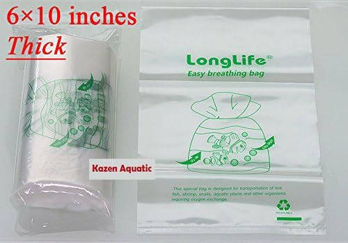 Kazen Aquatic 10 LongLive Breather Bags for Shipment or Transportation of Fish, Shrimp, Aquatic Animals Compare to Kordon Breathing Bag