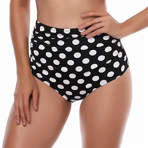 image for MIZOK Womens Swim Briefs Swimwear High Waisted Full Coverage Ruched Ta