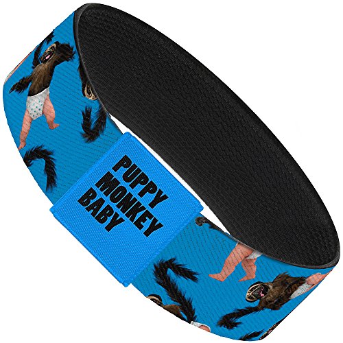 Puppy Monkey Baby Dance Pattern Blue Plastic Bracelet