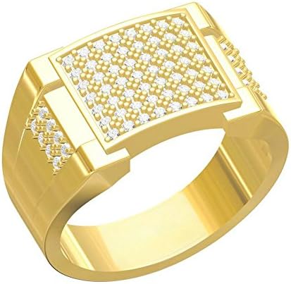 Spangel Fashion 18 ct. Gold Plated American Diamond Jewellery Ring for Men