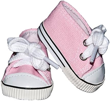 18 inch Doll Shoes - Pink Tennis Shoes fits American Doll for Girls and Other 18" Dolls
